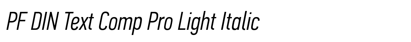 PF DIN Text Comp Pro Light Italic